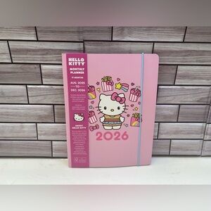 Hello Kitty ❤️ Burger Shop Monthly 17 months Planner Aug.2025 to Dec.2026 Pink